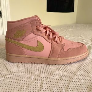 Coral Gold Jordan 1s